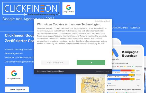 Vorschau von www.clickfineon.de, Clickfineon e.K.