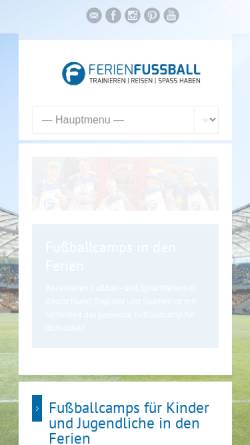 Vorschau der mobilen Webseite www.ferienfussball.de, Ferienfussball Ltd.