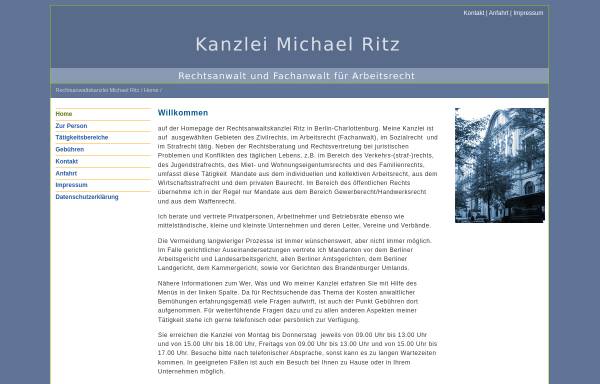 Vorschau von www.rechtsanwalt-ritz.de, Anwaltskanzlei M. Karl