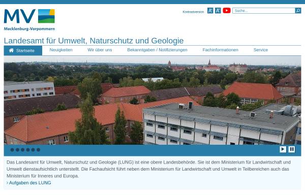 Vorschau von www.lung.mv-regierung.de, Landesamt für Umwelt, Naturschutz und Geologie Mecklenburg-Vorpommern