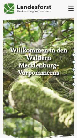 Vorschau der mobilen Webseite www.wald-mv.de, Landesforstverwaltung