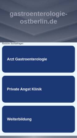 Vorschau der mobilen Webseite www.gastroenterologie-ostberlin.de, Dipl. med. Monika Zeps