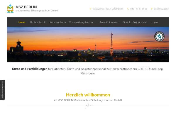 Vorschau von www.stimulation.de, Internistische Praxis für Herz und Kreislauferkrankungen Volker Leonhardt
