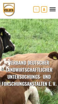 Vorschau der mobilen Webseite www.vdlufa.de, Verband Deutscher Landwirtschaftlicher Untersuchungs- und Forschungsanstalten