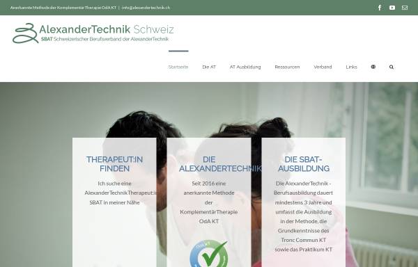Vorschau von www.alexandertechnik.ch, Schweizerischer Verband der Lehrerinnen und Lehrer der F.M. Alexander-Technik