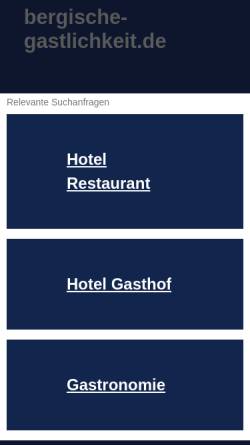 Vorschau der mobilen Webseite www.bergische-gastlichkeit.de, Bergische Gastlichkeit