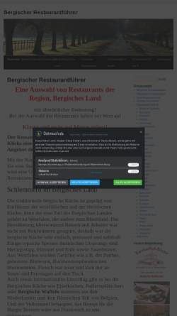 Vorschau der mobilen Webseite www.bergischer-restaurantfuehrer.de, Restaurantführer Bergisches Land