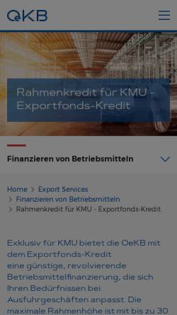 Vorschau der mobilen Webseite www.exportfonds.at, Österreichischer Exportfonds GmbH