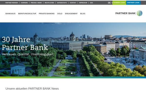 Vorschau von www.partnerbank.at, Partner Bank Aktiengesellschaft