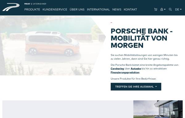 Vorschau von www.porschebank.at, Porsche Bank