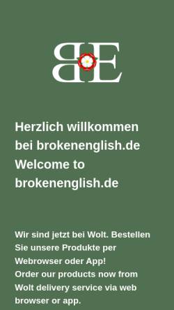 Vorschau der mobilen Webseite www.brokenenglish.de, Broken English Berlin