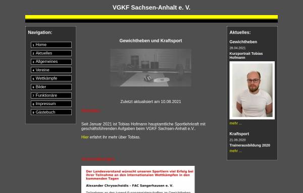 Vorschau von www.gewichteheben.de, Verband für Gewichtheben, Kraftsport und Fitness Sachsen-Anhalt e.V. (VGKV)