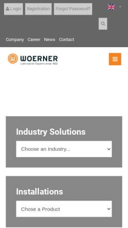 Vorschau der mobilen Webseite www.woerner.de, Eugen Woerner GmbH & Co. KG