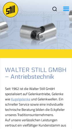 Vorschau der mobilen Webseite www.still-gelenke.de, Walter Still GmbH