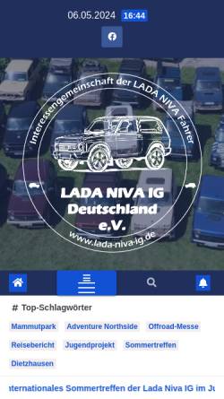 Vorschau der mobilen Webseite lada-niva-ig.de, Lada-Niva-IG Deutschland