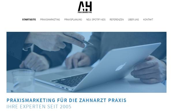 Vorschau von www.ahonen-hauser.de, A+H Praxismarketing