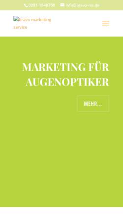 Vorschau der mobilen Webseite bravo-ms.de, Bravo Marketing Service oHG