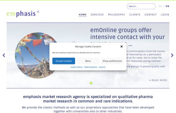 Vorschau von www.emphasis.de, Emphasis Institut für Marktforschung im Gesundheitswesen GmbH