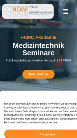 Vorschau der mobilen Webseite www.hcmc-marketing.de, HCMC Health Care Marketing Consulting, Inh. Dr. André Henke