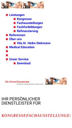 Vorschau der mobilen Webseite www.heikediekmann.de, Heike Diekmann Congress Communications Consulting