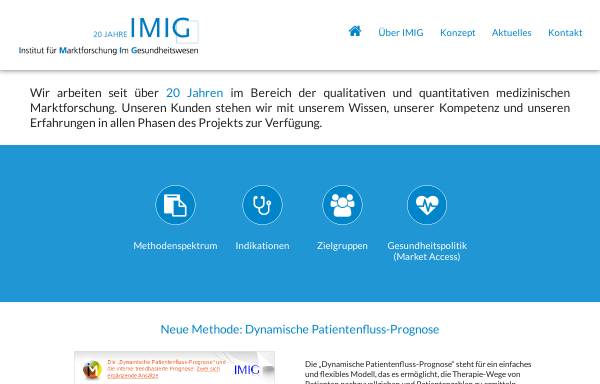 Vorschau von www.imig-institut.de, IMIG Institut für Marktforschung im Gesundheitswesen GbR