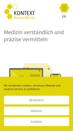 Vorschau der mobilen Webseite www.kontextgesundheit.de, KonTextGesundheit GbR
