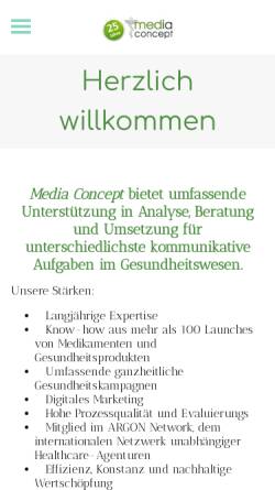 Vorschau der mobilen Webseite www.mediaconcept.de, Media Concept