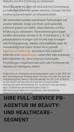 Vorschau der mobilen Webseite yupik.de, Yupik - Marketing Public Relations GmbH