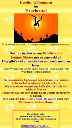Vorschau der mobilen Webseite www.drachental.de, Das Drachental - Homepage von und für Drachen und Fantasy-Stories-Schreiber