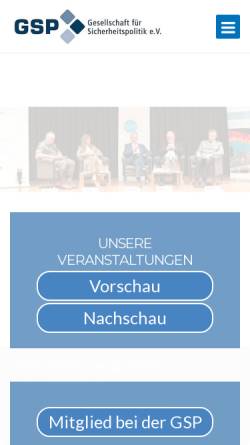 Vorschau der mobilen Webseite www.gfw-ev.de, Gesellschaft für Wehr- und Sicherheitspolitik e.V.