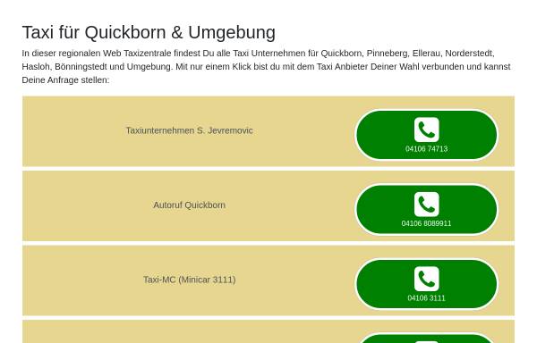 Vorschau von www.taxi-ruf-quickborn.de, Taxi Ruf Quickborn
