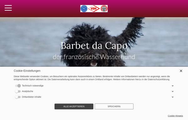 Vorschau von www.barbet-da-capo.de, Barbet da Capo - Der französische Wasserhund