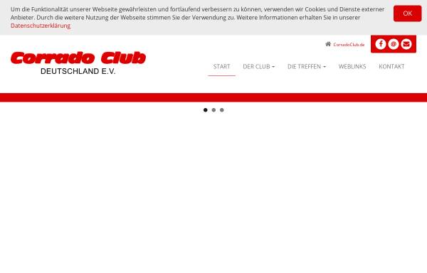 Vorschau von www.corradoclub.de, VW Corrado Club Deutschland