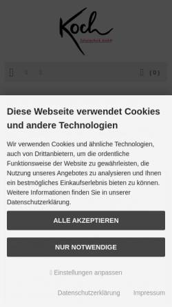 Vorschau der mobilen Webseite www.logopaedie.koch-dental.de, Logopädiebedarf