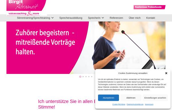 Vorschau von www.birgitabrameit.de, Voicecoaching & More