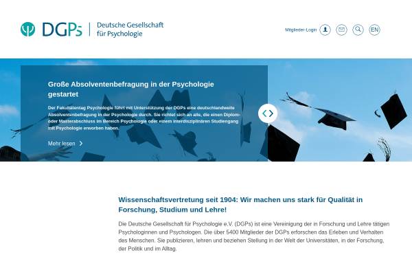 Vorschau von www.dgps.de, Deutsche Gesellschaft für Psychologie (DGPs)