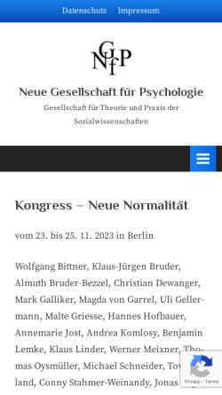 Vorschau der mobilen Webseite www.ngfp.de, Neue Gesellschaft für Psychologie e.V. (NGfP)