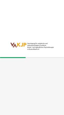 Vorschau der mobilen Webseite www.vakjp.de, Vereinigung Analytischer Kinder- und Jugendlichen-Psychotherapeuten e.V.