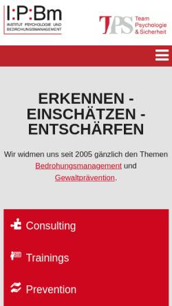 Vorschau der mobilen Webseite www.kriminalpsychologie.de, Kriminalpsychologische Analysen & Risikomanagement