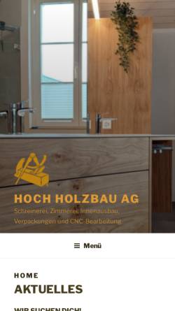 Vorschau der mobilen Webseite www.hochholzbauag.ch, Hoch Holzbau AG