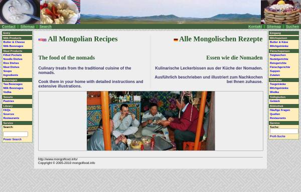 Vorschau von www.mongolfood.info, Alle Mongolischen Rezepte