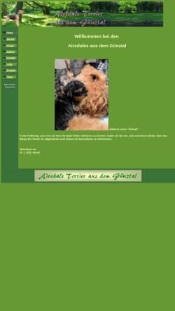Vorschau der mobilen Webseite www.airedaleterrier-guenztal.de, Aus dem Günztal