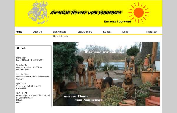 Vorschau von www.airedale-terrier-vom-sonnensee.de, Vom Sonnensee