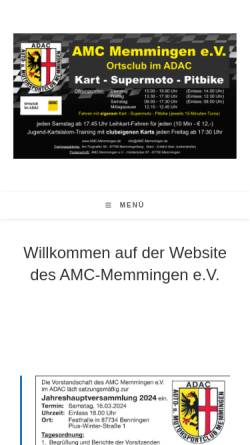 Vorschau der mobilen Webseite www.amc-memmingen.de, AMC