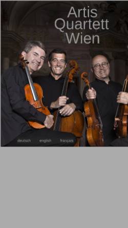 Vorschau der mobilen Webseite www.artis-quartett.at, Artis-Quartett