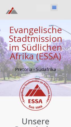 Vorschau der mobilen Webseite www.stadtmission.co.za, Evangelische Stadtmission Südliches Afrika