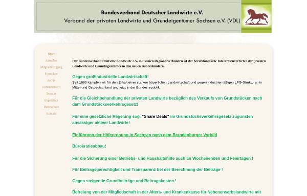 Vorschau von www.deutsche-landwirte.de, Bundesverband Deutscher Landwirte e.V. (VDL)
