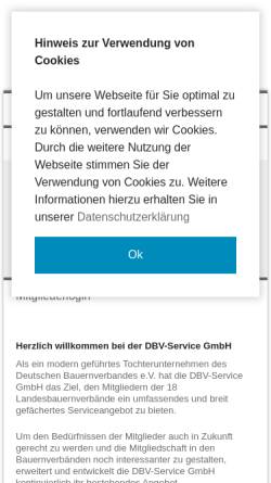 Vorschau der mobilen Webseite www.dbv-service.de, DBV Service GmbH