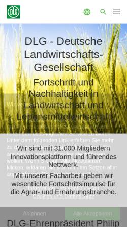 Vorschau der mobilen Webseite www.dlg.org, Deutsche Landwirtschafts-Gesellschaft (DLG)
