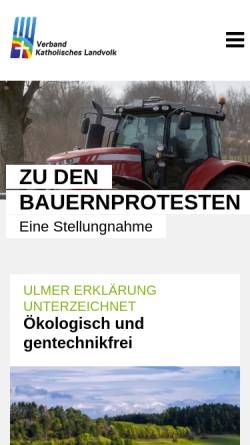 Vorschau der mobilen Webseite www.landvolk.de, Katholische Landvolkbewegung (KLB)